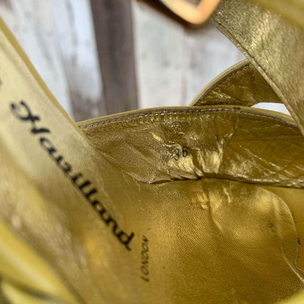 Mustard Yellow Strappy Wedges - Picture 7 of 7
